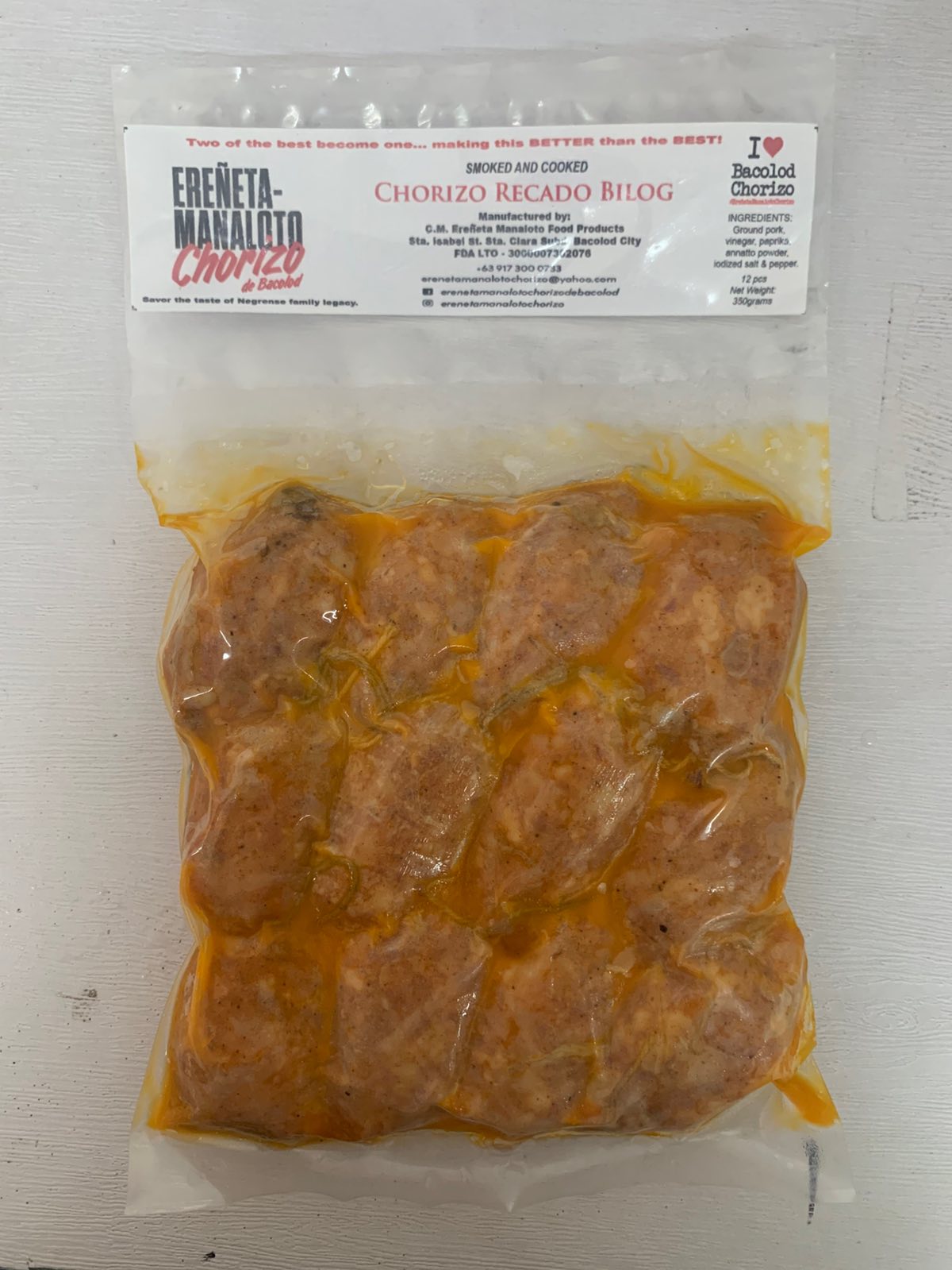 Ereneta Manaloto Recado Bilog Chorizo